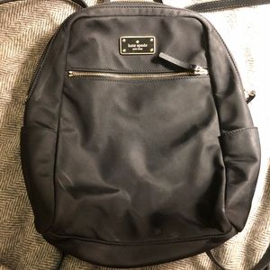 Black Kate Spade mini backpack